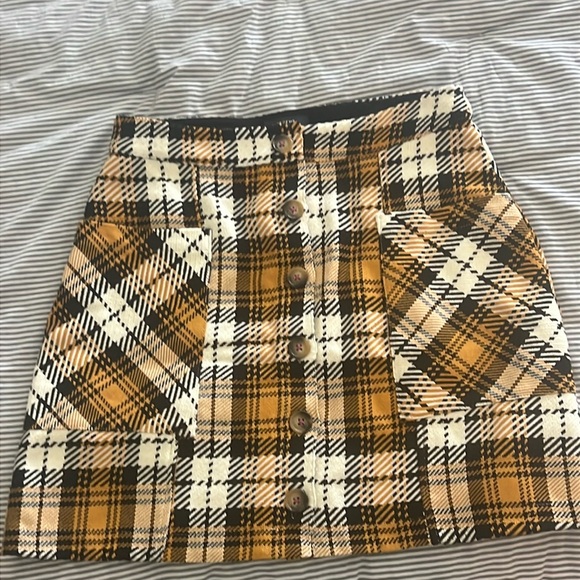 Maeve Plaid Mini Skirt- Size 10 - Picture 1 of 6